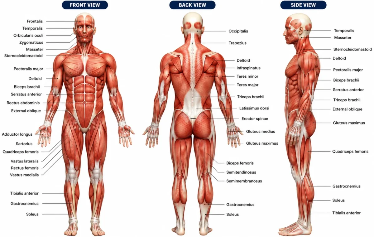 Body Diagram of Muscles: The best Complete Muscle Guide 2026