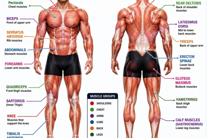 Body Muscle Chart: The best Major Muscles & Functions 2026