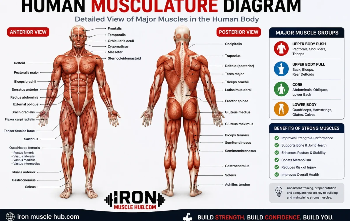 Human Musculature Diagram: The best  Major Muscles Explained 2026