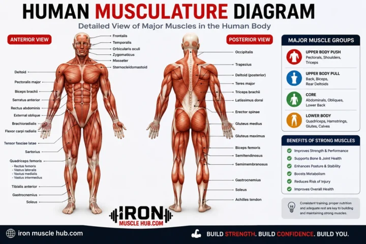 Human Musculature Diagram: The best  Major Muscles Explained 2026