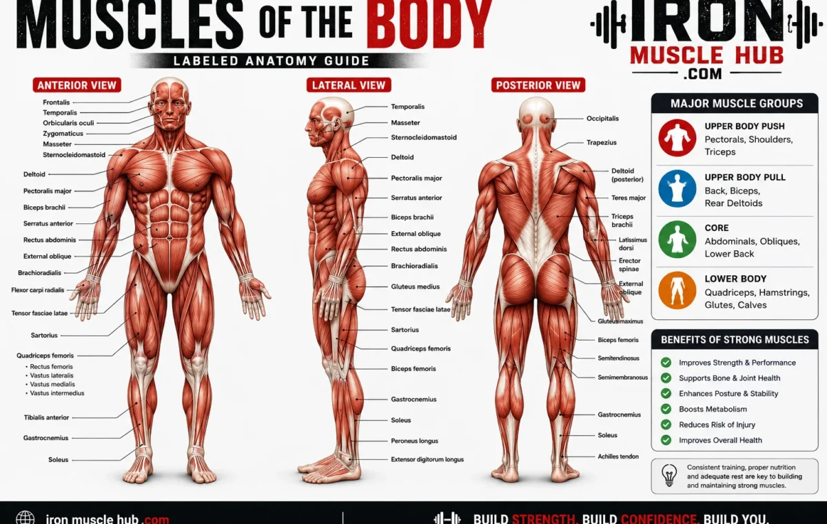 Muscles of the Body Labeled: The best Complete Guide 2026