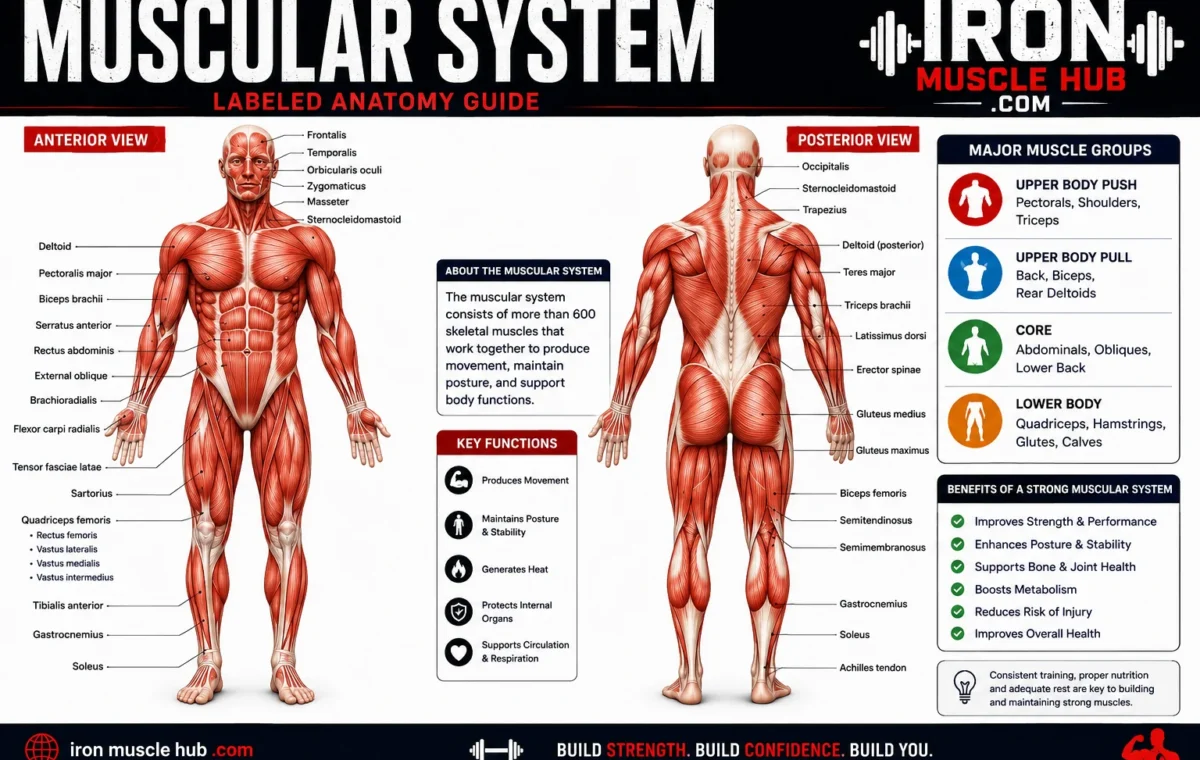 Muscular System Labeled: The best Ultimate Guide to Major Muscles 2026