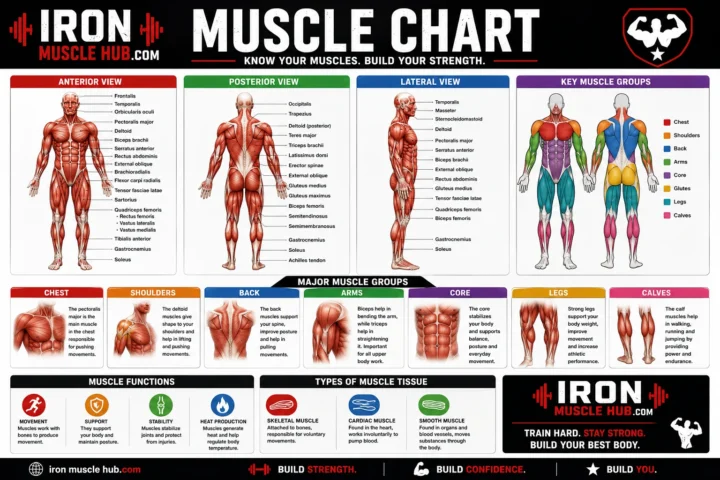 Muscle Chart: The best Major Muscles Explained Simply 2026
