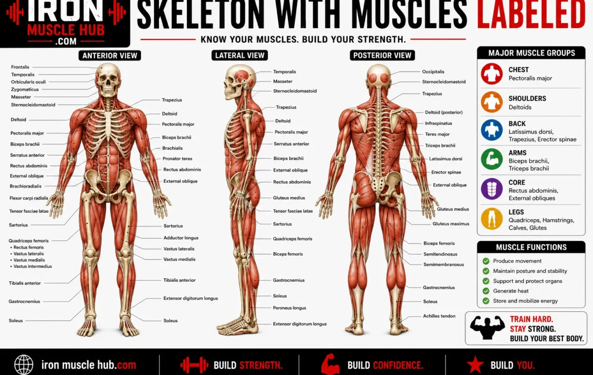 Skeleton With Muscles Labeled: Easy Anatomy Guide 2026