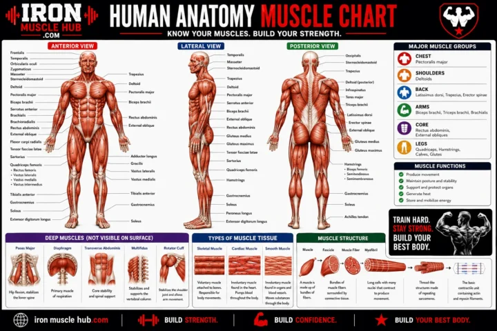 Human Anatomy Muscle Chart: Best Major Muscles Explained 2026