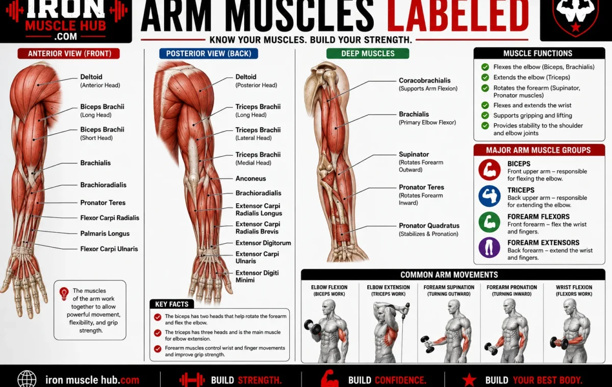 Arm Muscle Labeled: Best Names, Locations & Functions 2026