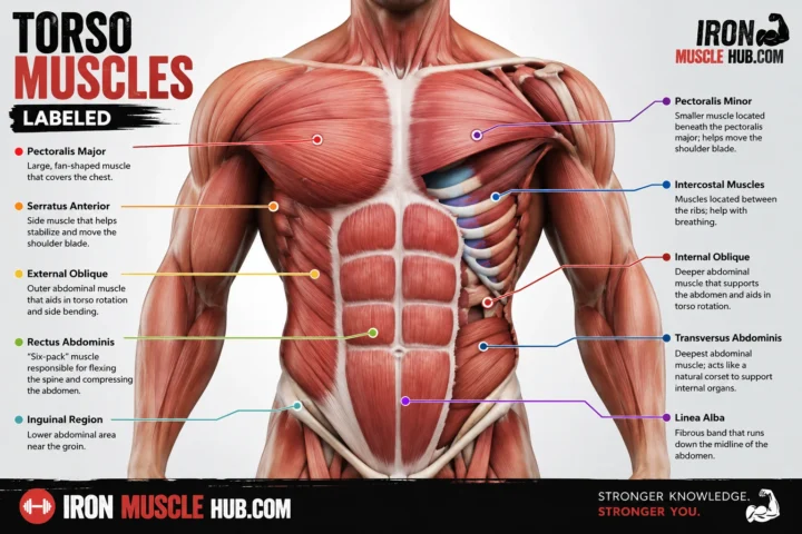 Torso Muscles Labeled: Best Names, Locations & Functions 2026