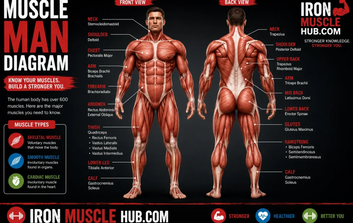 Muscle Man Diagram: Best Major Muscles Explained 2026