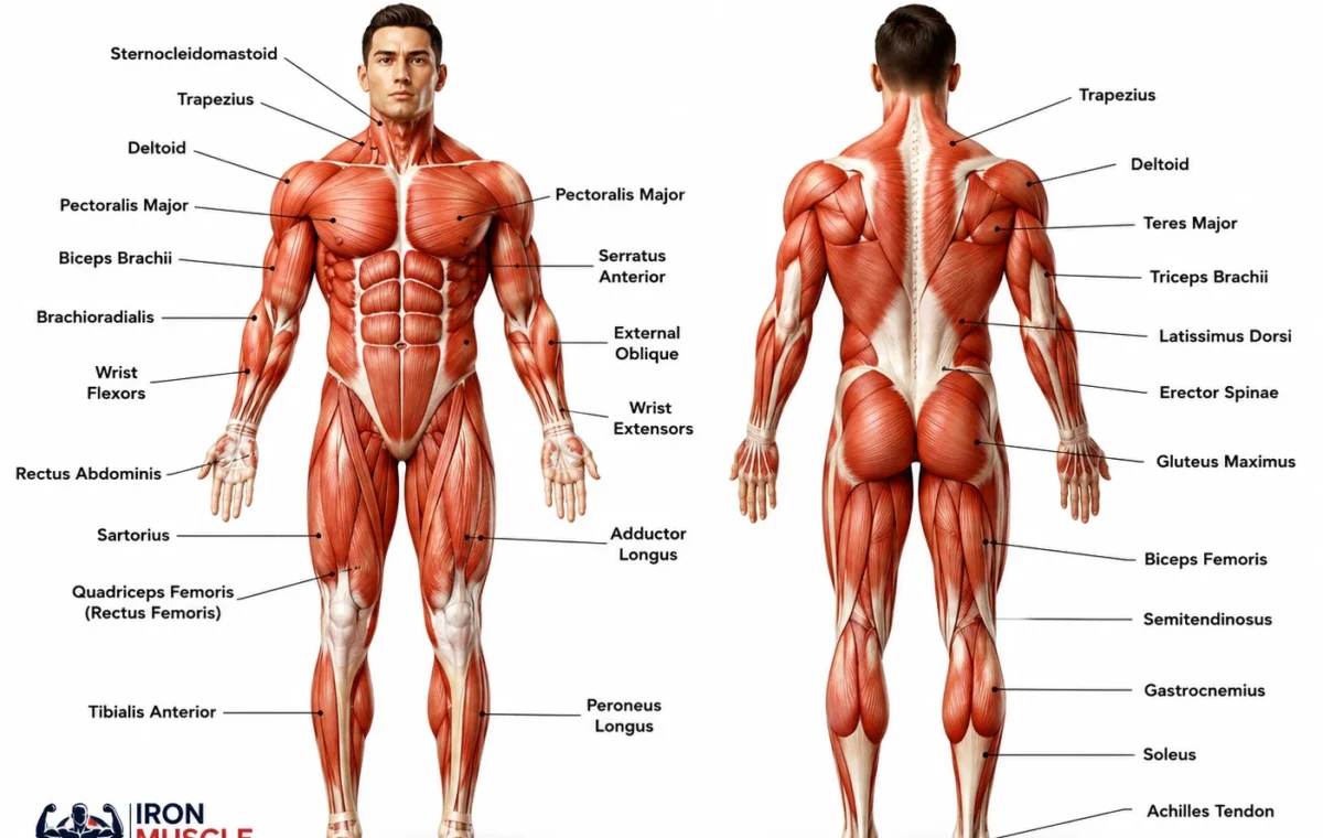 Muscle Man Labeled: The best Major Muscles Explained 2026