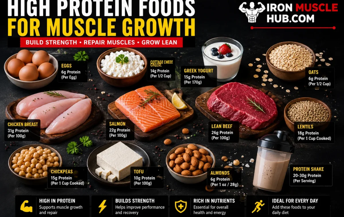 High Protein Foods for Muscle Growth: 20 Best Picks