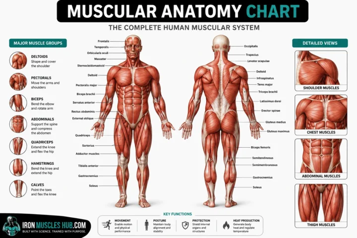 Muscular Anatomy Chart: The best Major Muscles Explained 2026