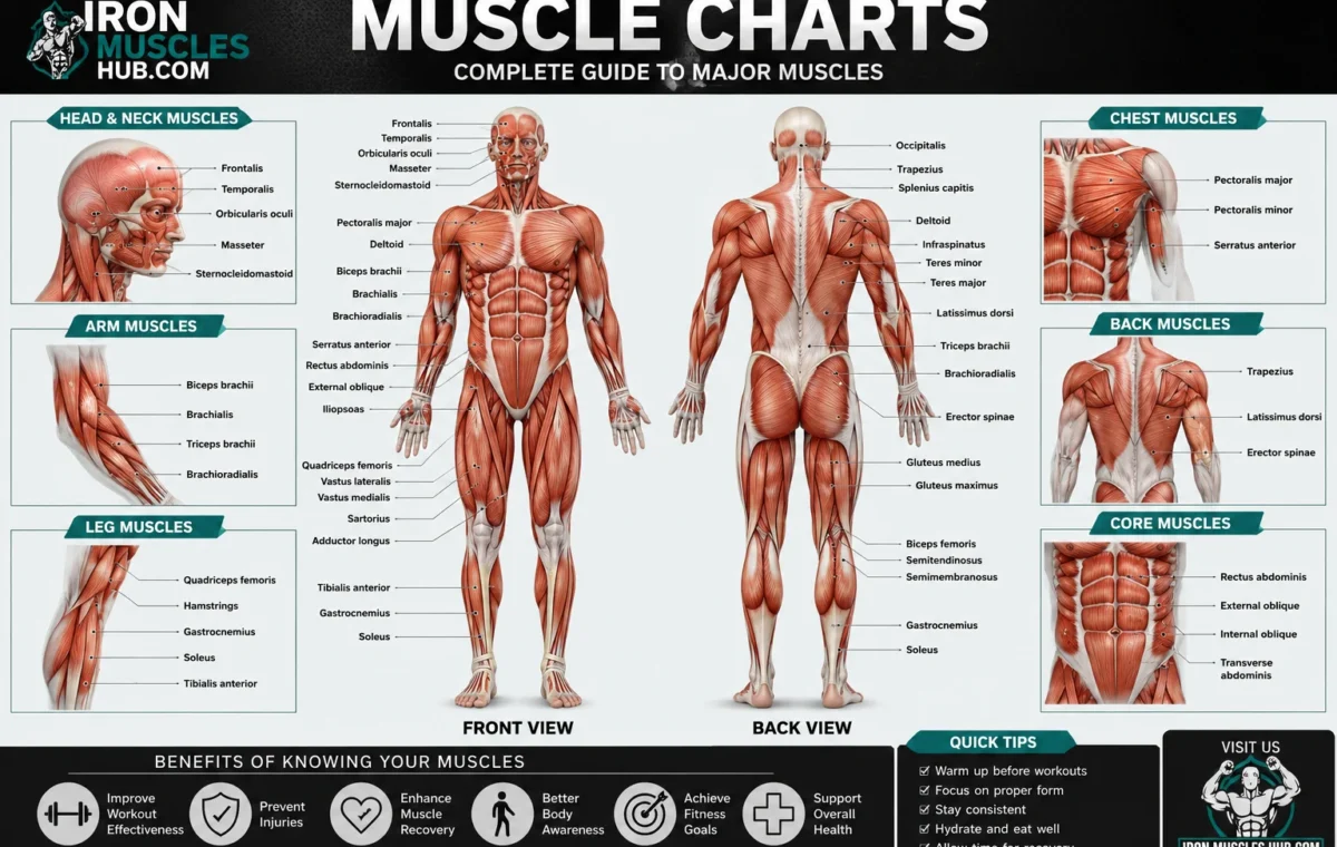 Muscle Charts: The Best  Major Muscle Groups Explained 2026