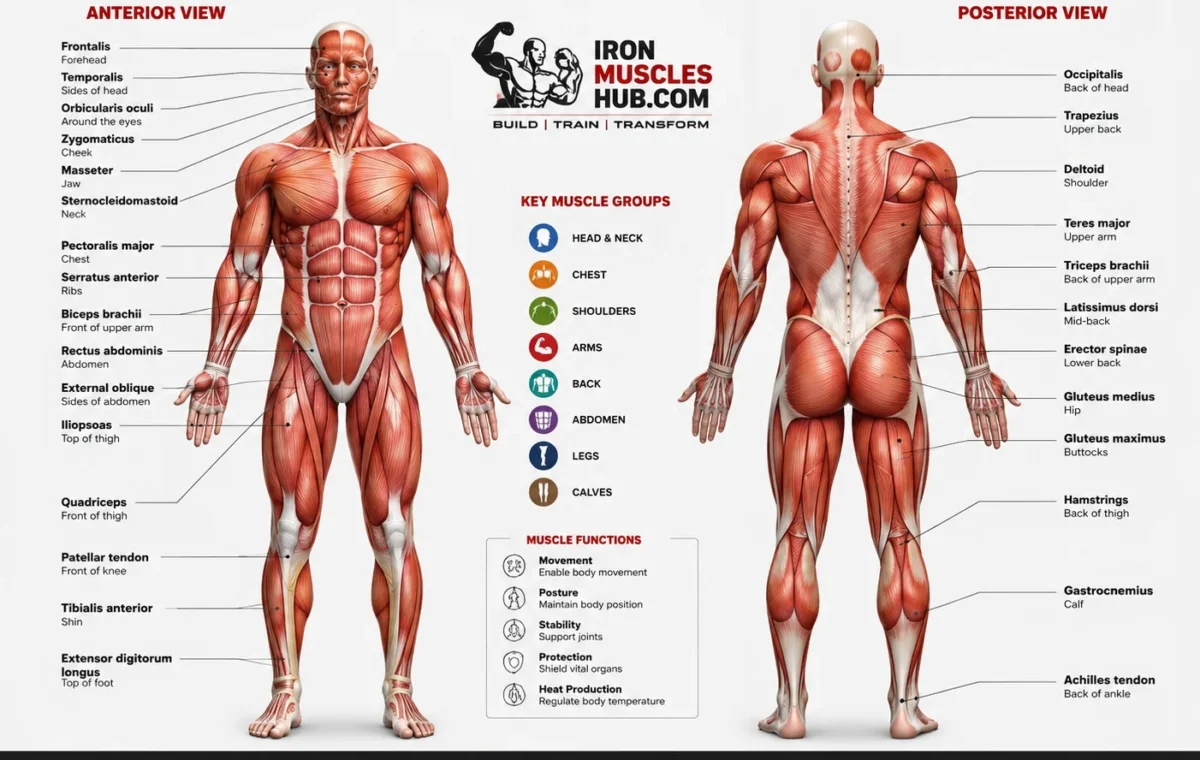 Anatomy Chart Muscles: Amazing Major Muscles Labeled 2026