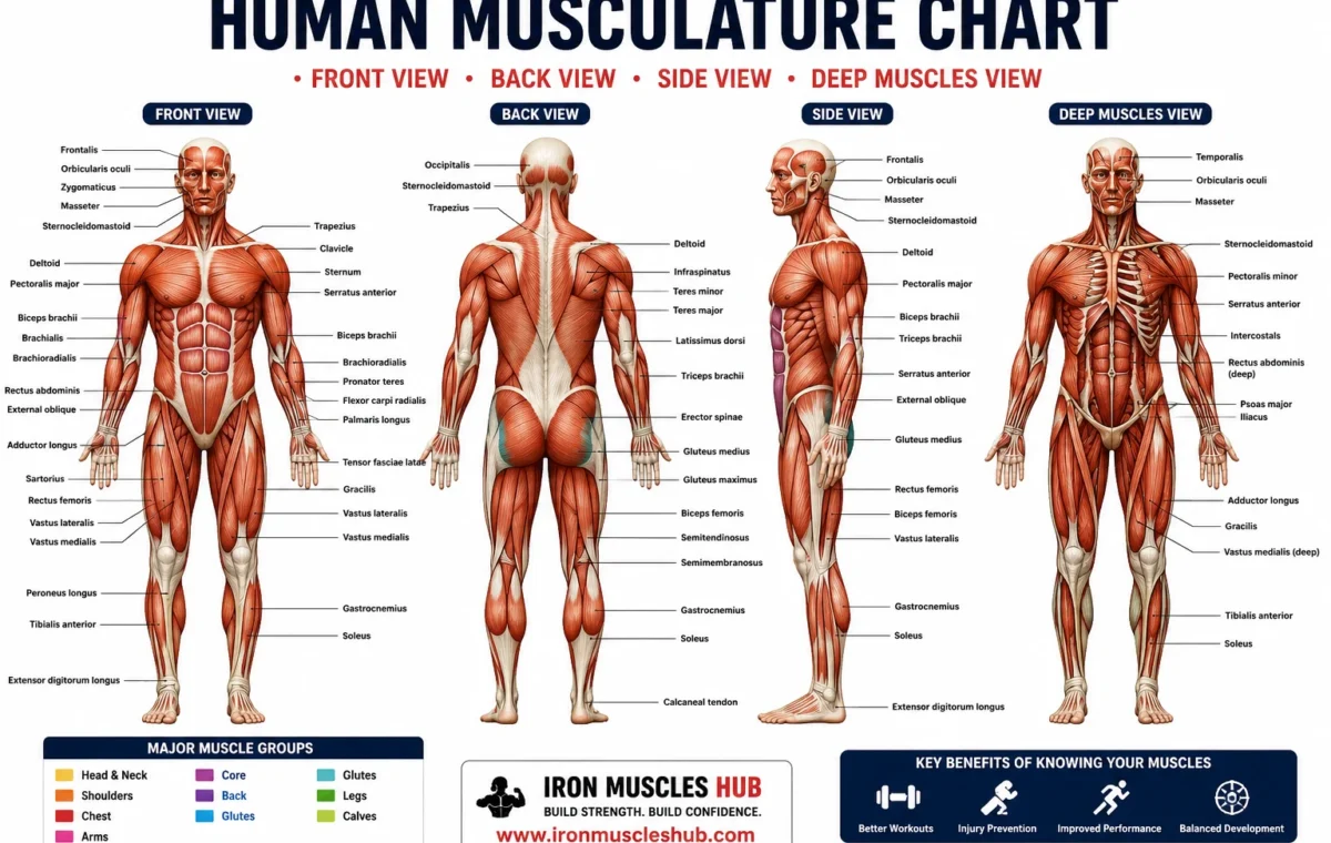 Human Musculature Chart: Amazing Major Muscles Explained 2026
