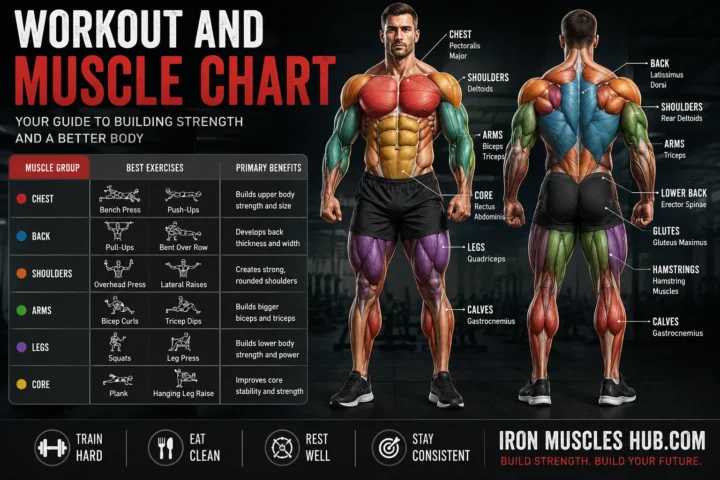 Workout and Muscle Chart for Beginners: Amazing Guide 2026
