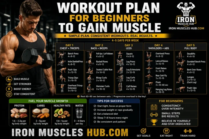 Workout Plan for Beginners to Gain Muscle Best 2026
