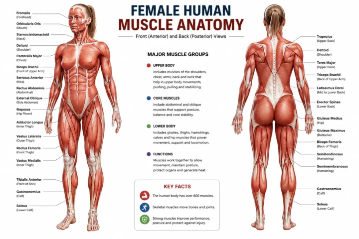 Female Muscle Anatomy: The best Complete Guide to Major Muscles 2026