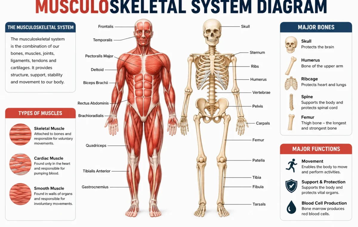 Musculoskeletal System Diagram: The best Bones, Muscles & Joints 2026