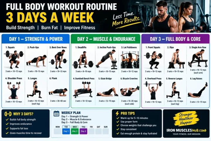 Full Body Workout Routine 3 Days a Week Amazing 2026